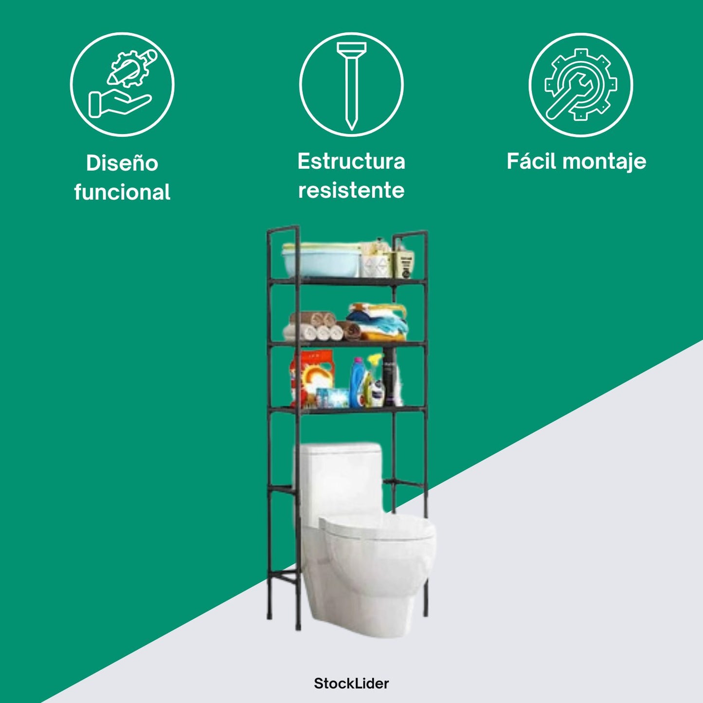 Estanteria para Inodoro (Blanco)