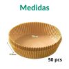 Papel Freidora de Aire Redondo (25cm) 50 UD