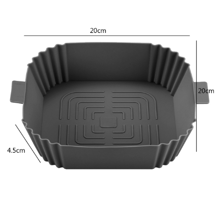 Square 20 cm Silicone Air Fryer Tray