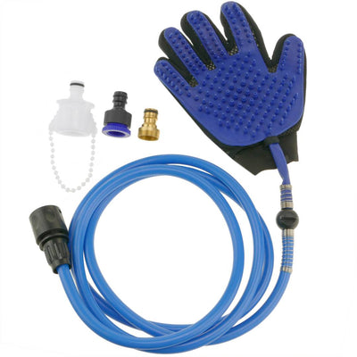 Manual Shower Glove for pets with hose and adapters