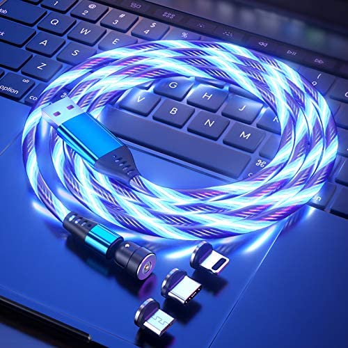 Cable de carga USB magnético 3 en 1 brillante LED